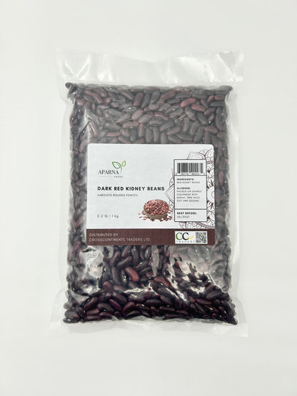 Aparna Foods 1kg bag of premium dark red kidney beans rajma pulses