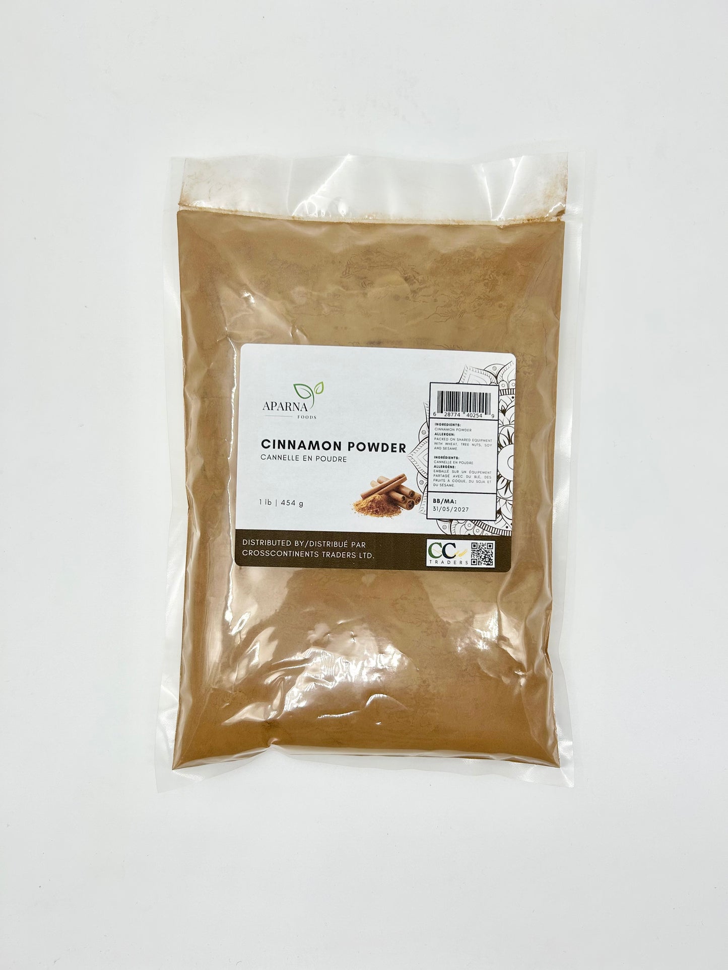 Premium cinnamon powder 1lb sold in Canada by Aparna Foods
