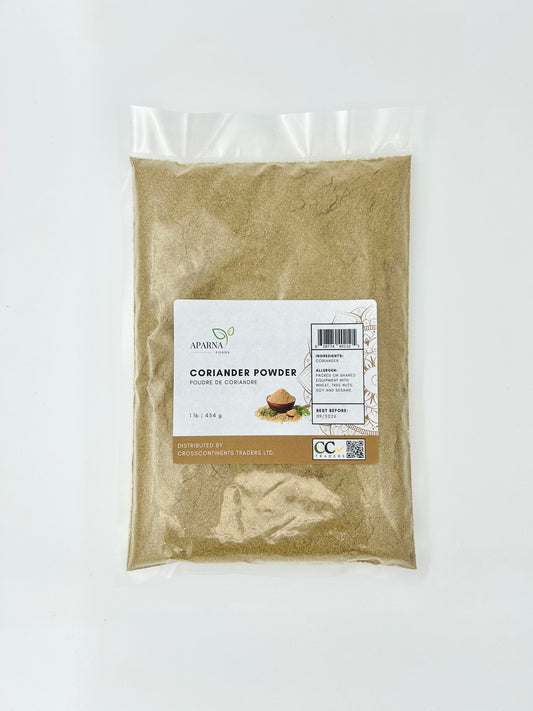 Coriander powder 1 lb premium ground spice by Aparna Foods in Canada
