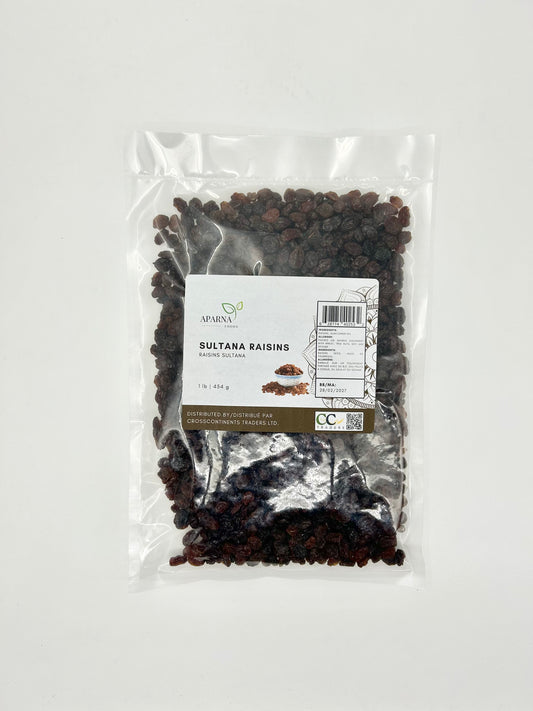 Premium sultana raisins 1lb sold in Canada by Aparna Foods
