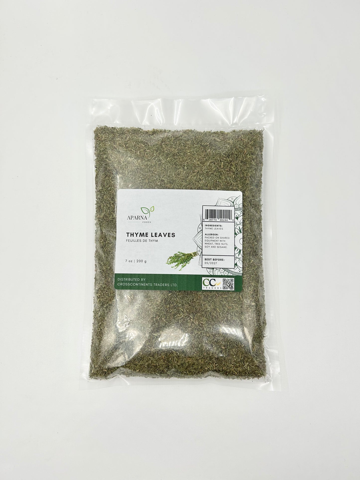 Thyme leaves 200g premium dried herb by Aparna Foods in Canada
