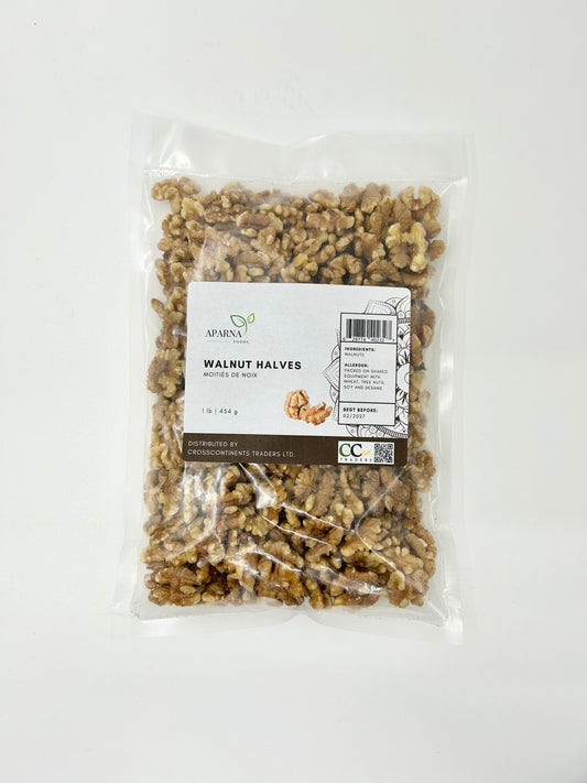 Walnut halves 1 lb premium nuts by Aparna Foods in Canada
