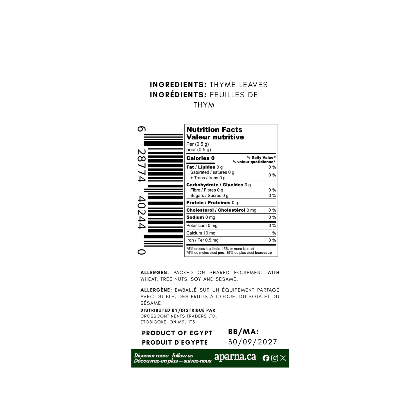 Thyme Leaves 225g