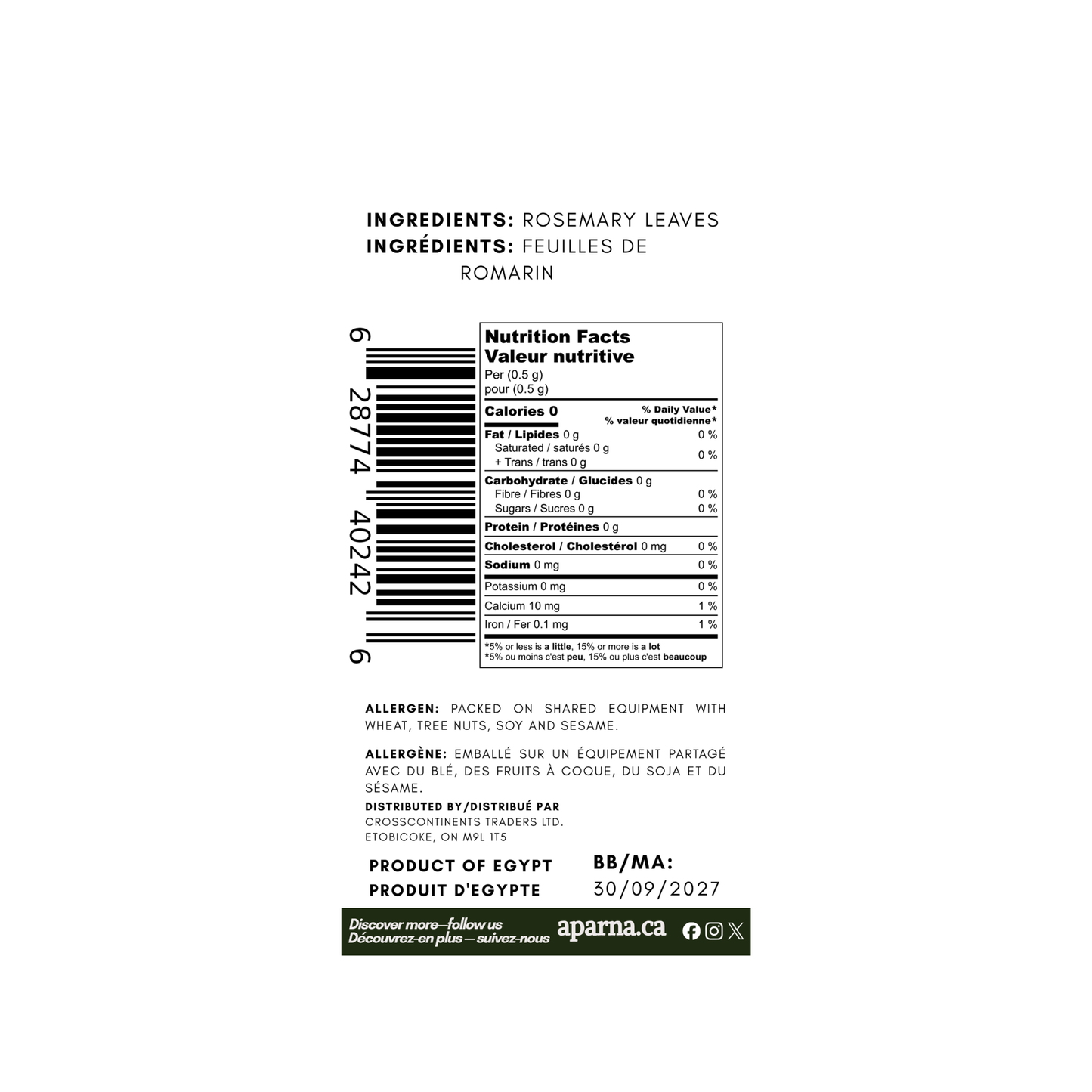 Rosemary Leaves 225g