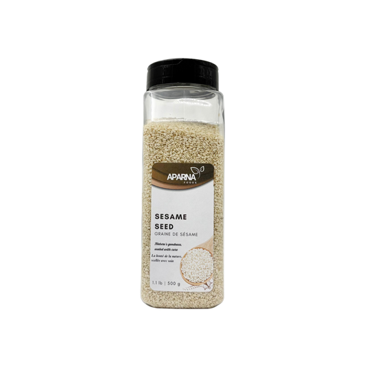 White sesame seed hulled 500g premium sesame seeds by Aparna Foods in Canada

