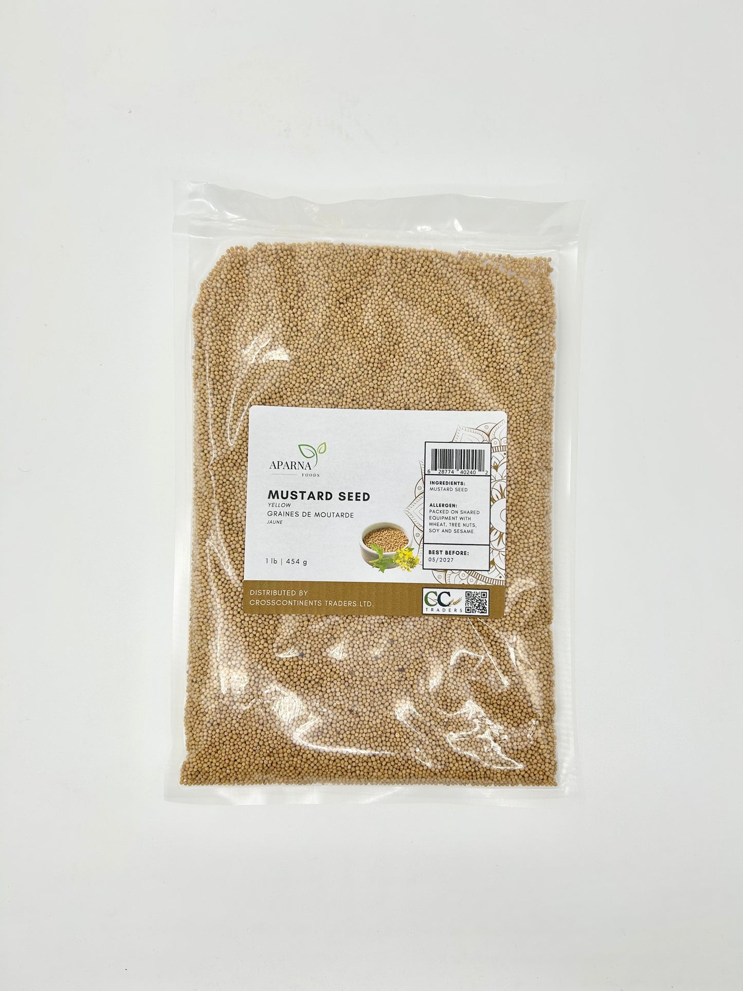 Yellow mustard seed premium whole spice by Aparna Foods in Canada